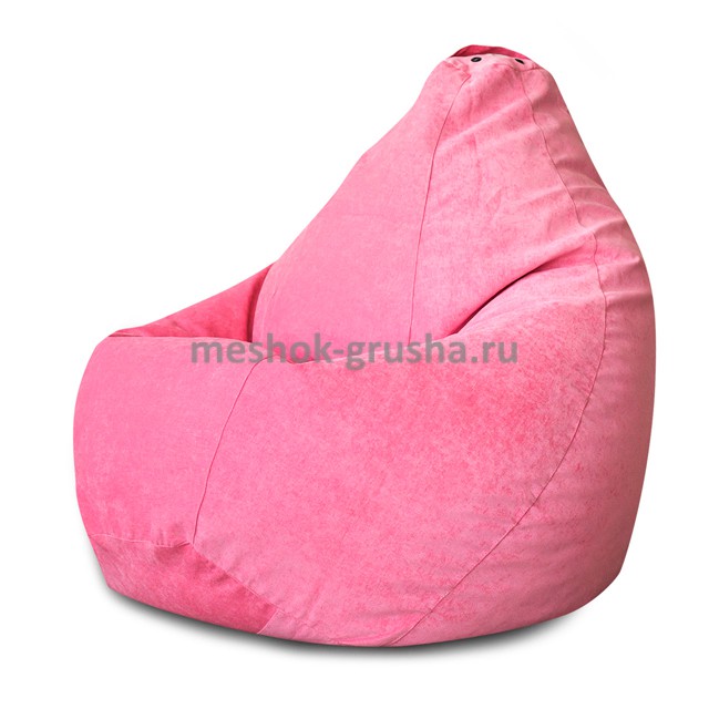 Кресло Мешок Груша Розовый Микровельвет (L, Классический)