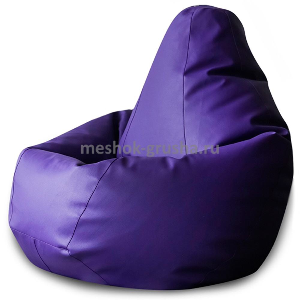 Кресло Мешок Груша Фиолетовая ЭкоКожа (2XL, Классический)