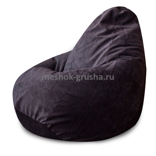 Кресло Мешок Груша Темно-Серый Микровельвет (3XL, Классический)
